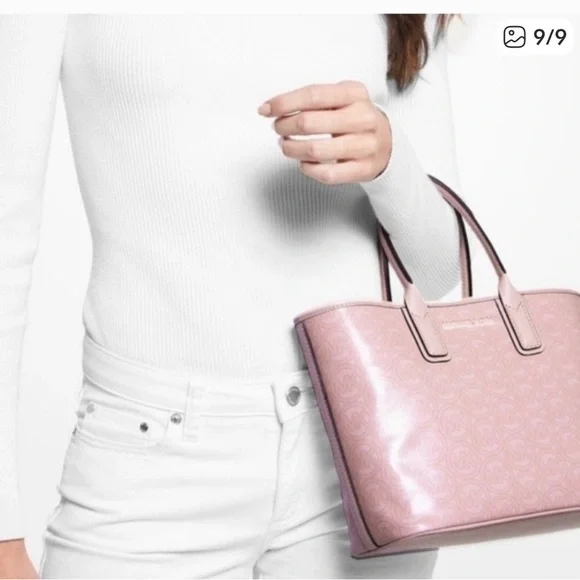 Michael Kors Blush Pink Logo Tote#35 - Picture 4 of 6